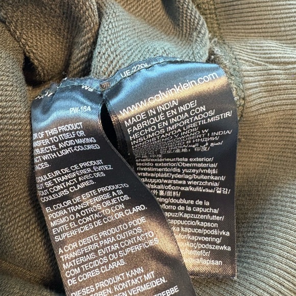 Calvin Klein Jeans Washed Monologo Hoodie Green - Picture 14 of 16